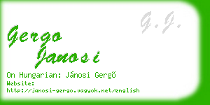 gergo janosi business card