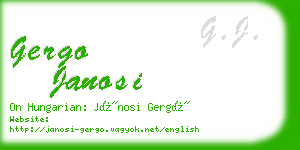 gergo janosi business card